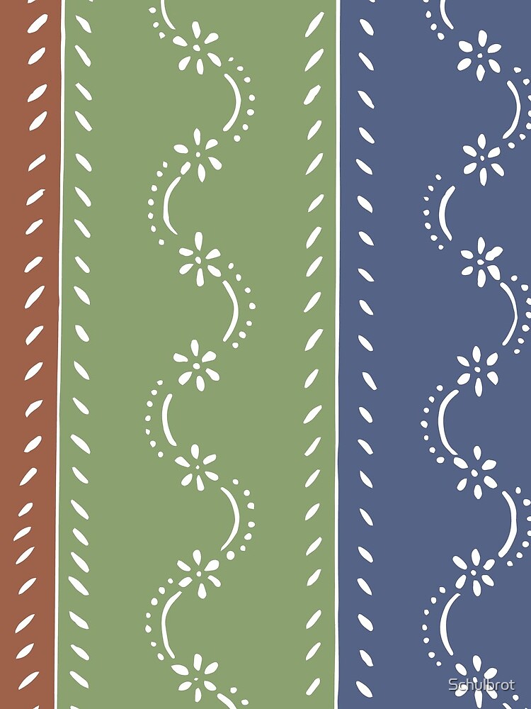 3-colored floral pattern by Schulbrot