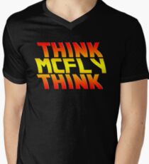 Think, McFly, Think Men's V-Neck T-Shirt