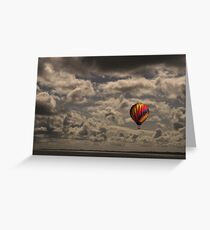 Balloons over Carrikfergus Castle Greeting Card