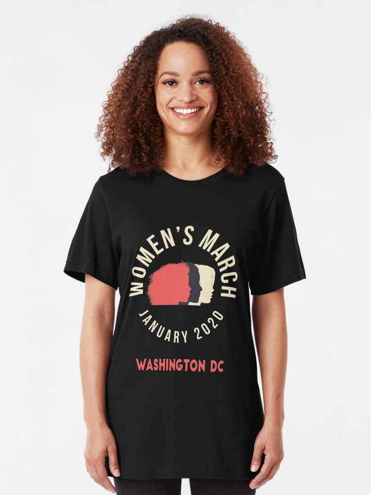 Alternate view of Women's March 2020 Washington DC Slim Fit T-Shirt