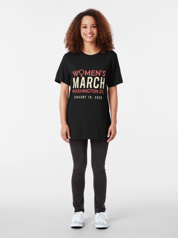 Alternate view of Women's March 2020 Washington DC Slim Fit T-Shirt