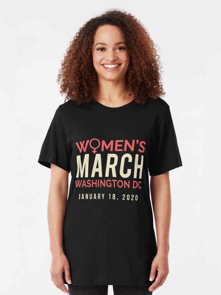 Alternate view of Women's March 2020 Washington DC Slim Fit T-Shirt