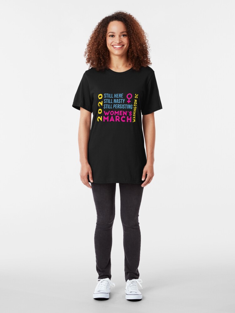 Alternate view of Women's March 2020 Washington DC Slim Fit T-Shirt