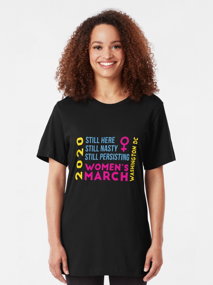 Alternate view of Women's March 2020 Washington DC Slim Fit T-Shirt