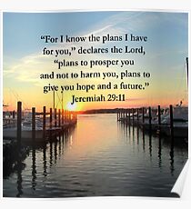 BEAUTIFUL JEREMIAH 29:11 SUNSET PHOTO Poster