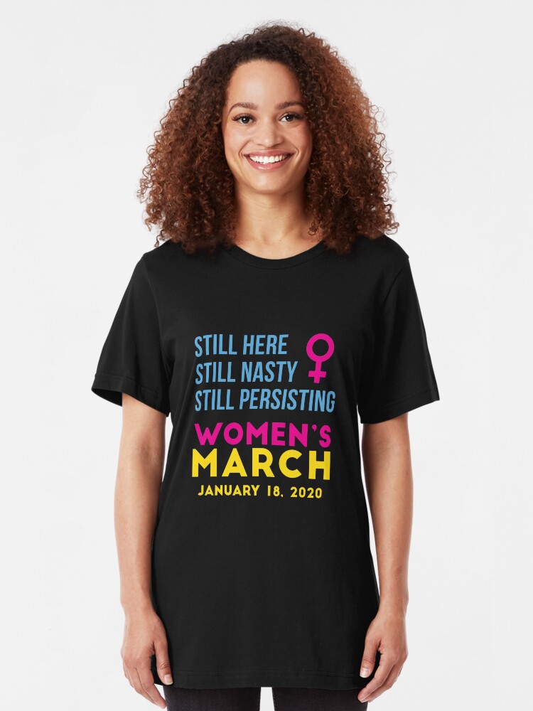 Alternate view of Women's March 2020 Washington DC Slim Fit T-Shirt