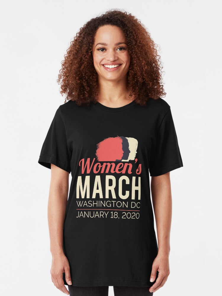 Alternate view of Women's March 2020 Washington DC Slim Fit T-Shirt