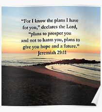 PEACEFUL JEREMIAH 29:11 PHOTO DESIGN Poster