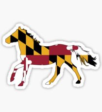 Maryland Flag Horse Sticker