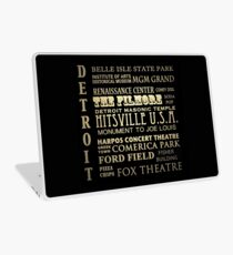 Detroit Michigan Famous Landmarks Laptop Skin