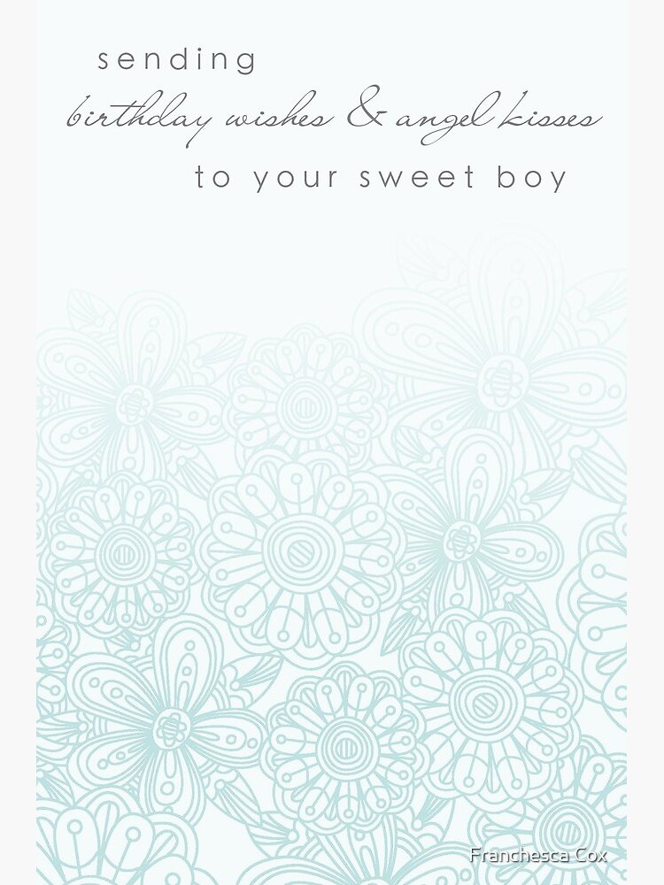 Sending Him Birthday Wishes Greeting Card By Smallbirdstudio