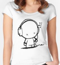 Camiseta entallada de cuello ancho Hombre musical