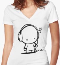 Music Man Women's Fitted V-Neck T-Shirt