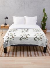 Butterflies and moths illustration Throw Blanket