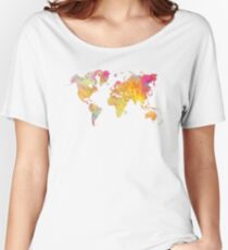 World Map Women's Relaxed Fit T-Shirt