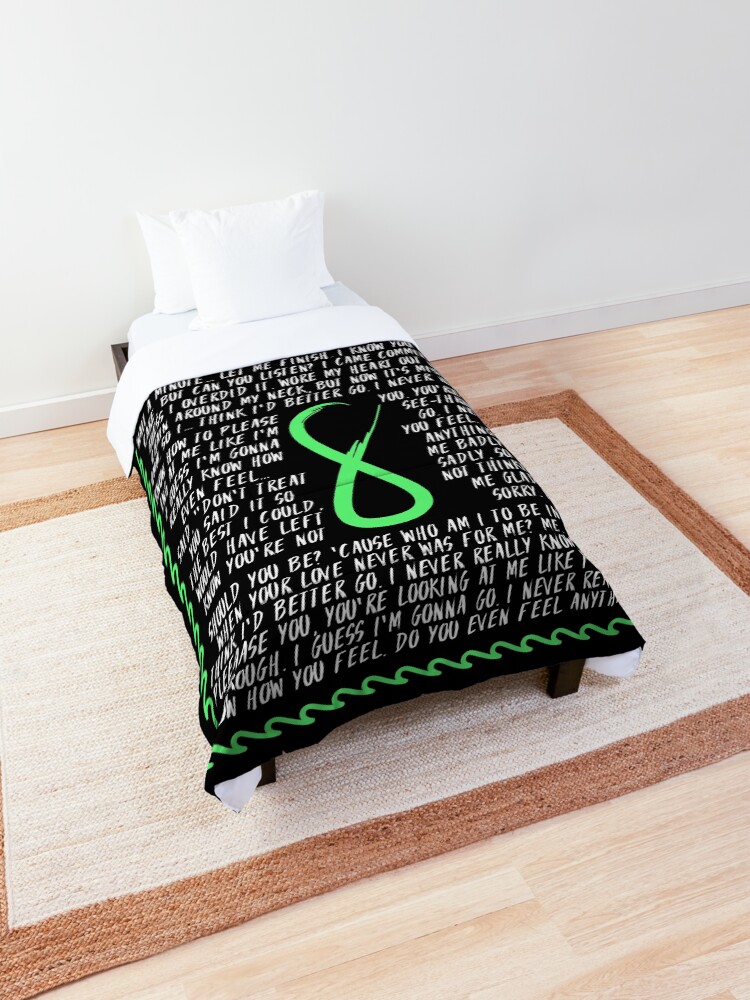 Billie Eilish 8 All Lyrics Comforter By Astropop312 Redbubble