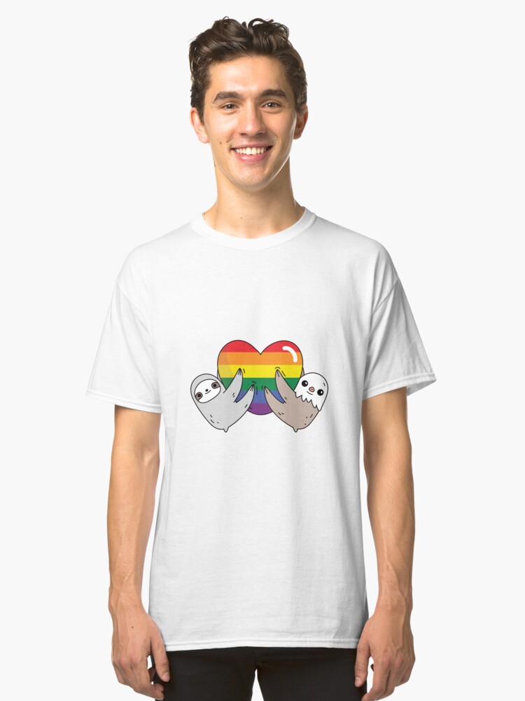 Alternate view of The pride love sloths Classic T-Shirt