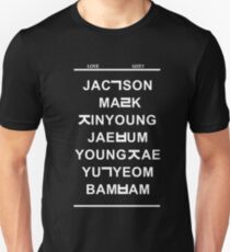 love got7 black Unisex T-Shirt
