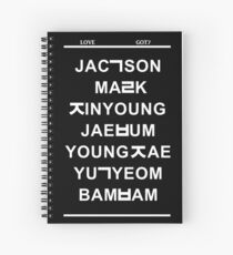 love got7 black Spiral Notebook
