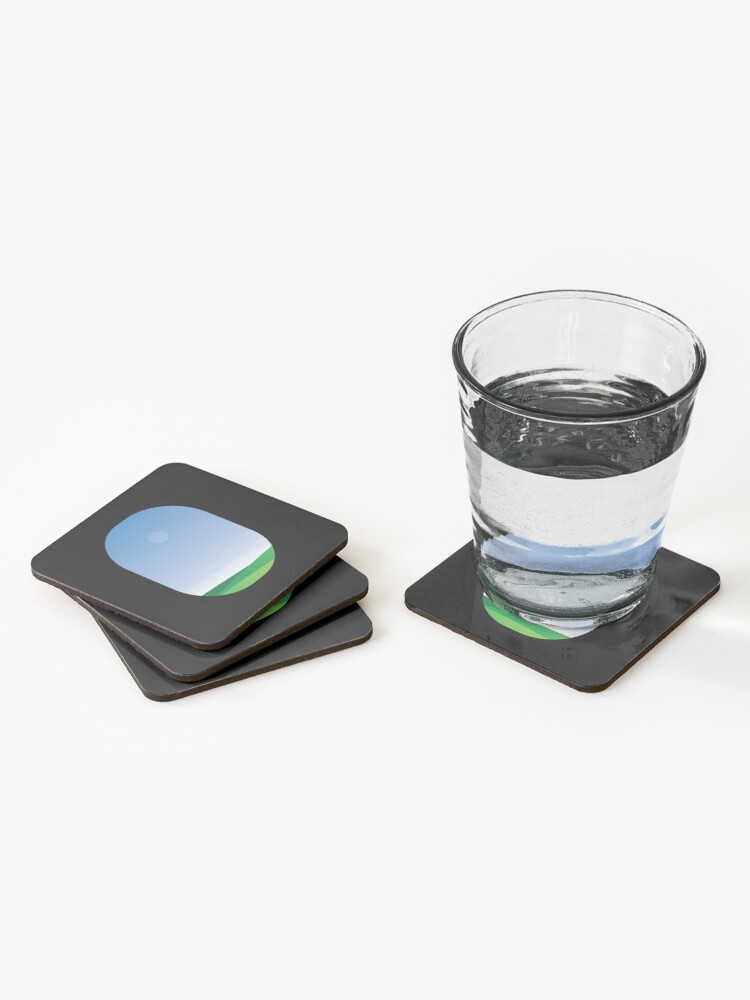 Alternate view of A green landscape as seen from the airplane window Coasters (Set of 4)