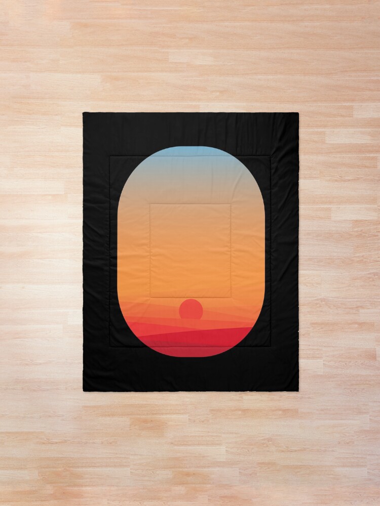 Alternate view of Sunset seen from the airplane window Comforter
