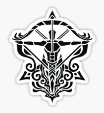 Zodiac Sign Sagitarius Black Sticker