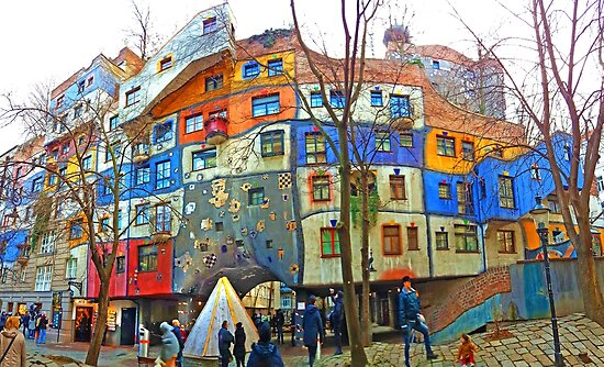 "Hundertwasserhaus Wien" Poster von terezadelpilar | Redbubble