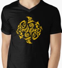 Zodiac Sign Pisces Gold Men's V-Neck T-Shirt