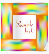 Colored square frame Poster
