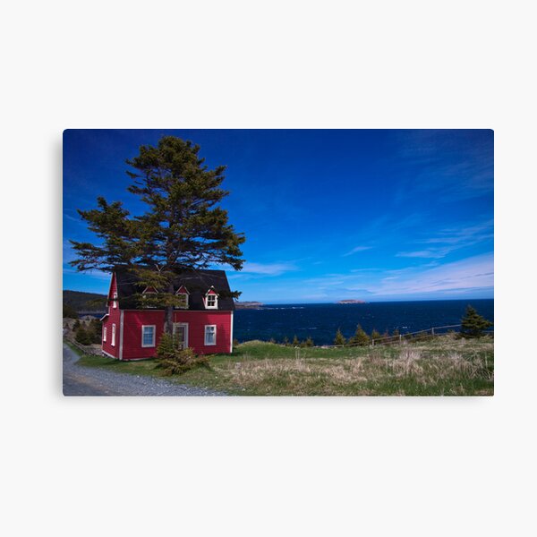 Little Red House in Tors Cove Canvas Print