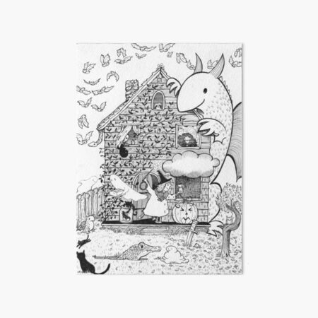 Busy Halloween Art Board Print