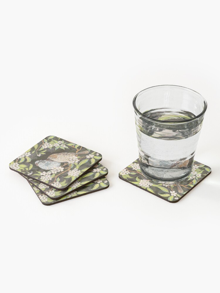Alternate view of Sparrows in the Plum Tree Coasters (Set of 4)