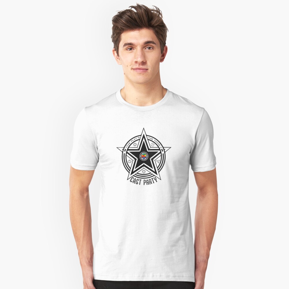 Cast Party Logo (for white backgrounds) Slim Fit T-Shirt
