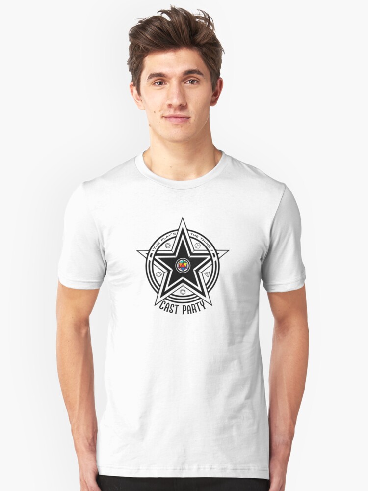 Alternate view of Cast Party Logo (for white backgrounds) Slim Fit T-Shirt