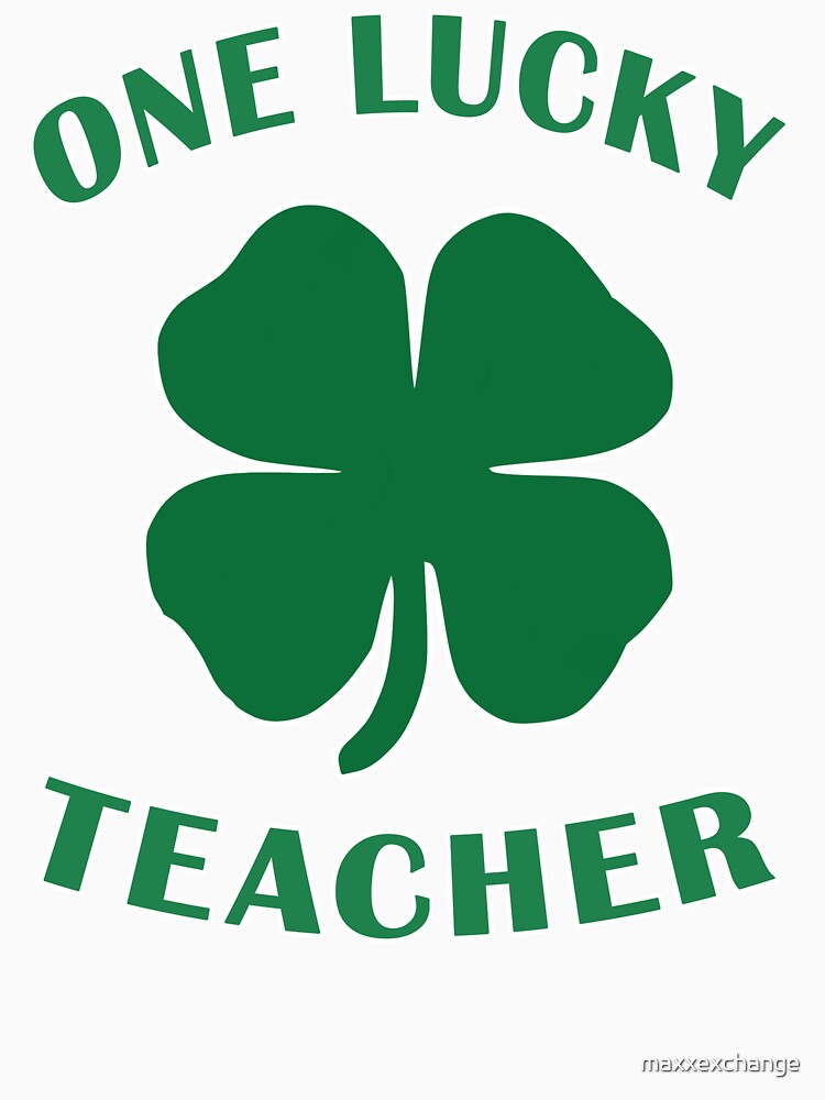 Lucky Teacher St Patrick Day Irish Shamrock gift. by maxxexchange