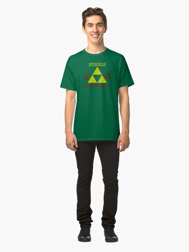 T-shirt classique ''HYRULE UNIVERSITY' : autre vue