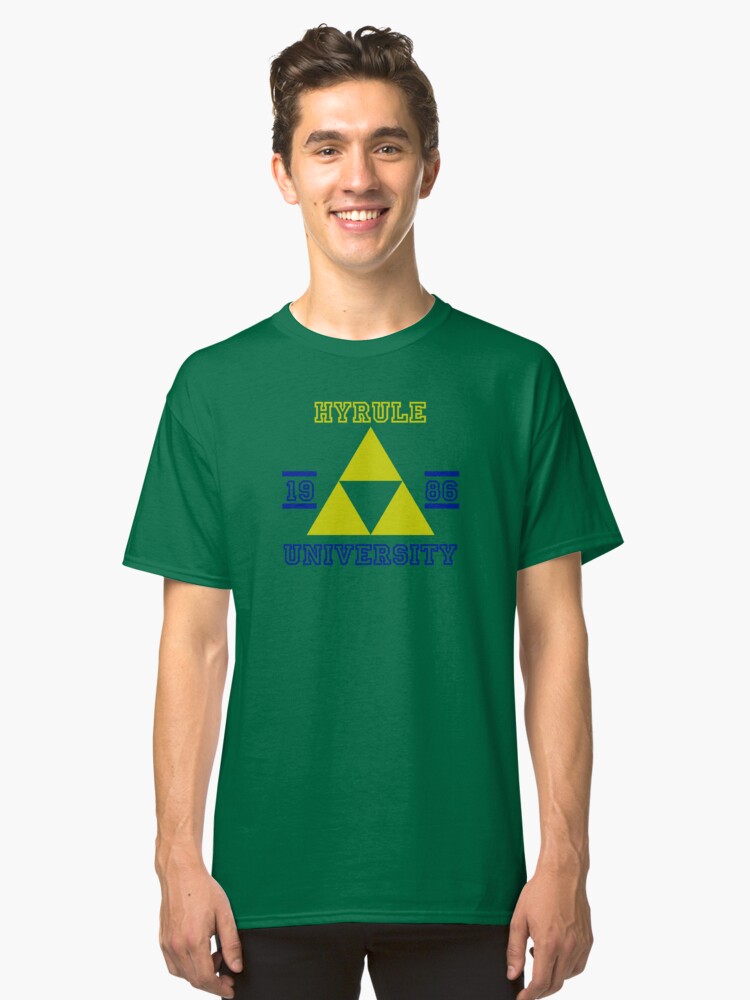 T-shirt classique ''HYRULE UNIVERSITY bleu' : autre vue