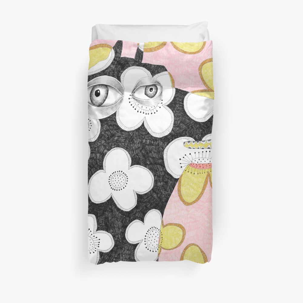 Wallpaper dog Duvet Cover