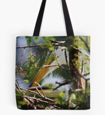 Great White Egret Mother with Baby Tote Bag