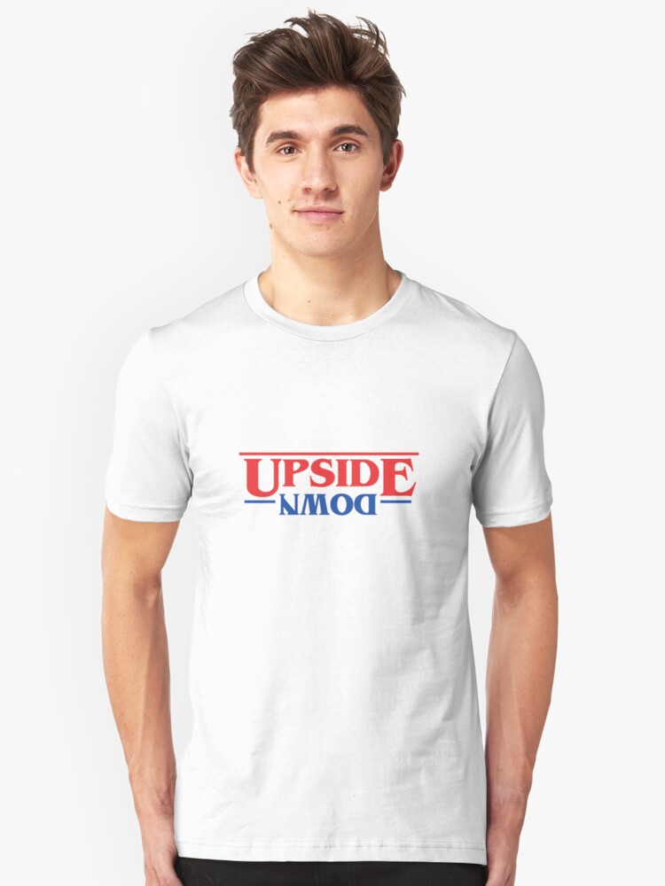 Alternate view of Upside Down Stranger Things Logo Style Slim Fit T-Shirt