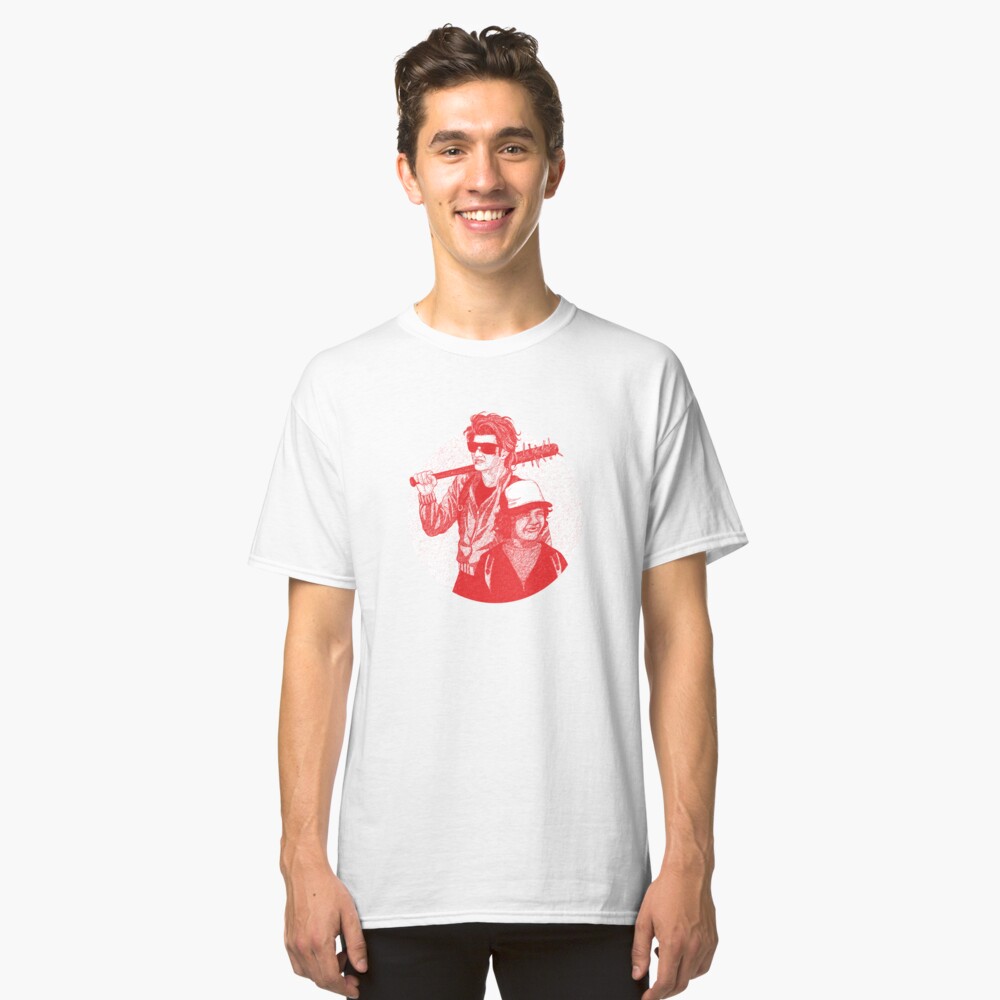 Steve and Dustin Stranger Things Drawing Classic T-Shirt