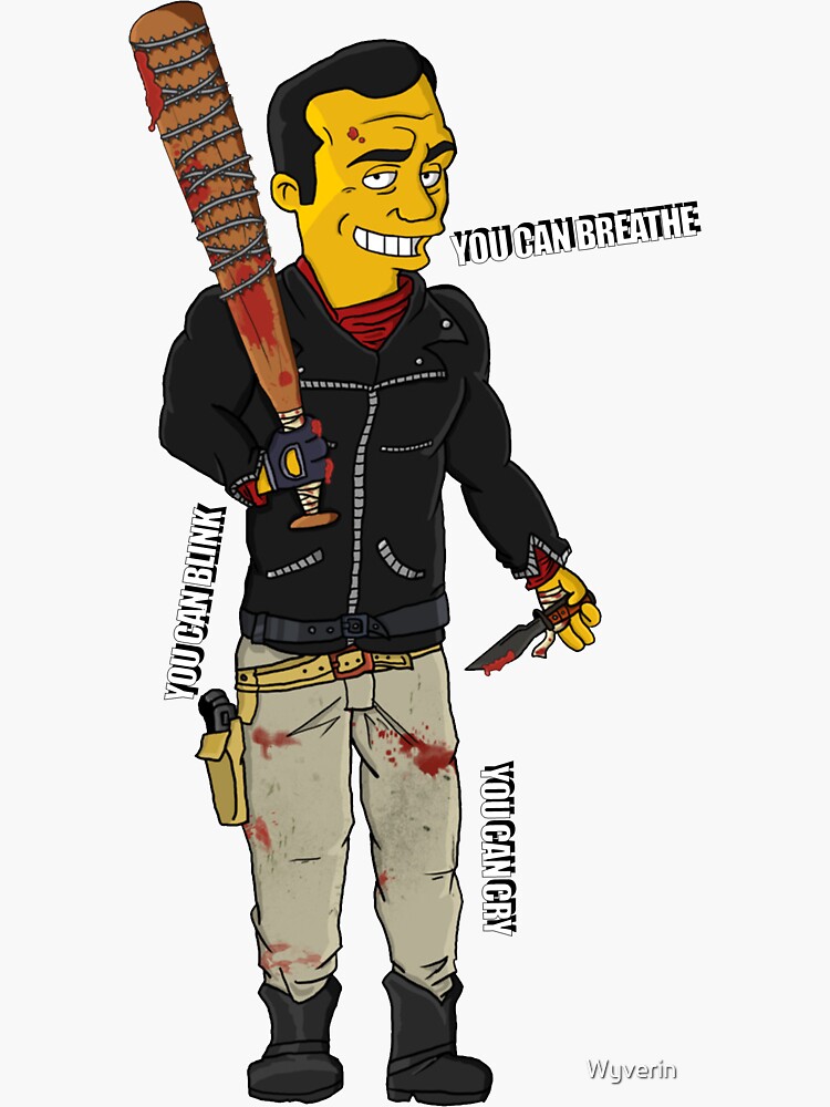 The Walking Dead Negan Simpsons Style by Wyverin