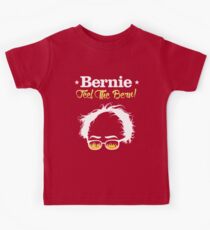 Bernie Hair Shirt with Flaming Sunglasses - Feel The Bern Kids T-Shirt