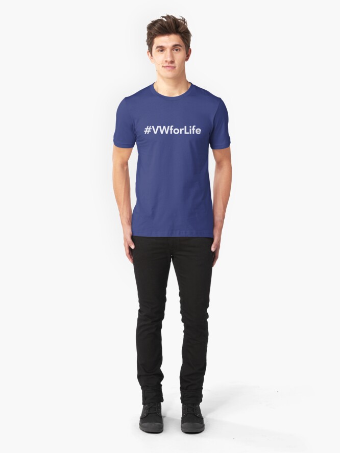 Alternate view of #VWforLife (White) Slim Fit T-Shirt