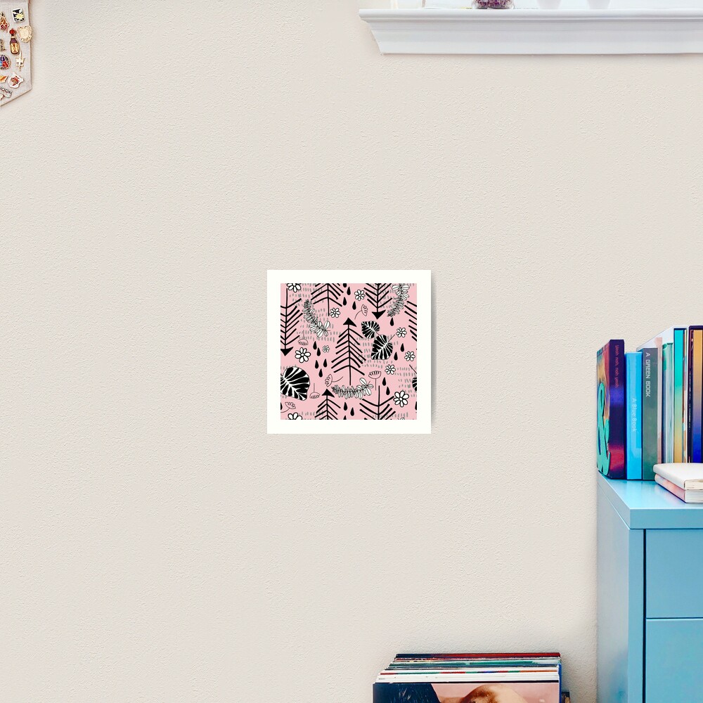 Bäume und Skizzen Kunstdruck