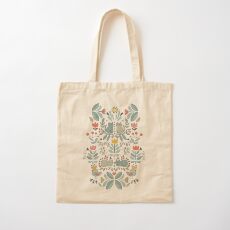 Swedish Folk Cats Cotton Tote Bag