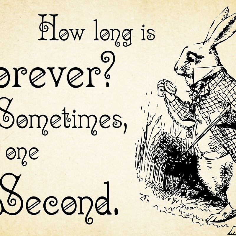 Alice in Wonderland Quote - How Long is Forever - White Rabbit ... Alice in Wonderland Quote - How Long is Forever - White Rabbit ...