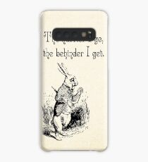 Alice in Wonderland Quote - The Hurrier I Go - White Rabbit Quote - 0125 Case/Skin for Samsung Galaxy