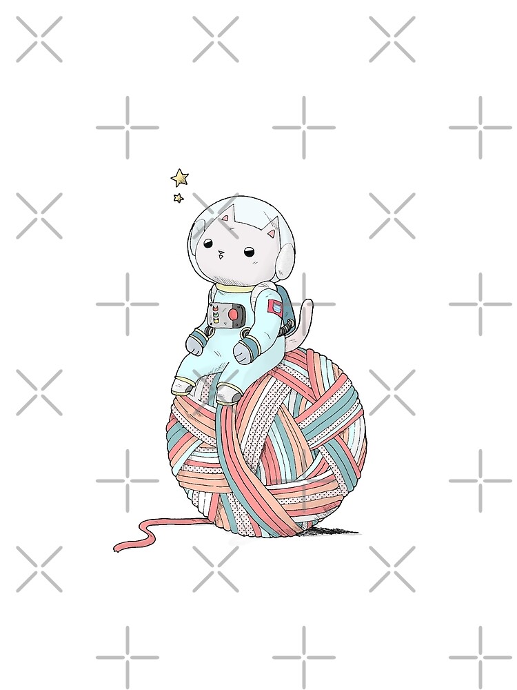 Weltraumkatze auf Planetengarnball von Tamito