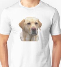 Camiseta ajustada Amigo fiel del laboratorio amarillo
